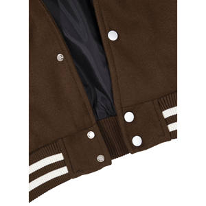 Chaquetas de béisbol de lana con estilo más vendidas para hombres Varsity Winter Wear con capucha extraíble y cuello alto - Product Image 6