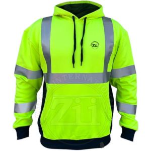 Sudadera con capucha FR de manga larga Resistente al fuego Ropa DE SEGURIDAD reflectante Construcción Sudadera con capucha de alta visibilidad Seguridad transpirable ANSI Clase 3 EN - Product Image 5