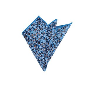 Navy Blue Ocean Themed 3D Digital Printed Cotton Poplin Pocket <b>Square</b> - Product Image 2