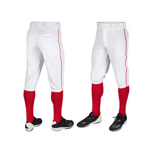 Pantalones Cortos de Béisbol con Ribete Lateral, Transpirables, de Poliéster, con Abertura en la Parte Inferior para Hombre - Product Image 1