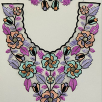 Patchs de col ronds brodés sur mesure de haute qualité à coudre, appliques décoratives pour vêtements, dentelle de tissu miel pour robes, chemisiers et vêtements