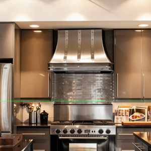 เครื่องดูดควันติดผนังสเตนเลสสตีลขนาด48นิ้วเคลือบเงาพร้อมสายและหมุดขัดเงาสำหรับห้องครัวสุดหรูทันสมัย - Product Image 6