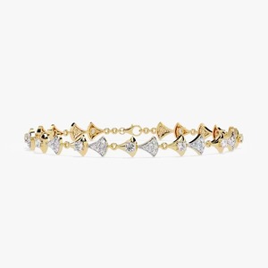 Women's Round Cut Yellow Gold Moissanite Bracelet Elegant Anniversary & Wedding Gift - Product Image 4