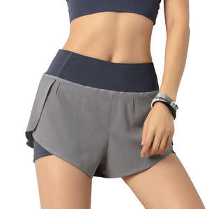 Shorts Deportivos para Mujer, Marca Privada, Ligeros, Transpirables, para Gimnasio, Yoga, Diseño 2 en 1, Forro de Secado Rápido, Cintura Elástica, Personalizables - Product Image 3