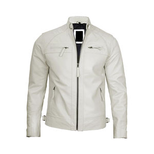 Veste en cuir pour hommes de mode personnalisée de qualité supérieure veste en cuir hommes 2025 veste en cuir coupe ajustée unisexe - Product Image 1