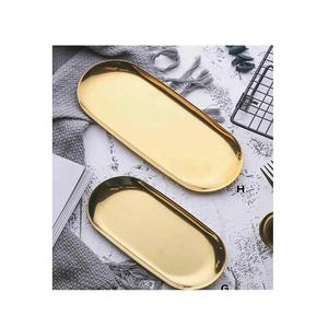 Lot de 2 plateaux de service en bois et en métal de différentes tailles pour dattes et bonbons à prix abordable - Product Image 2