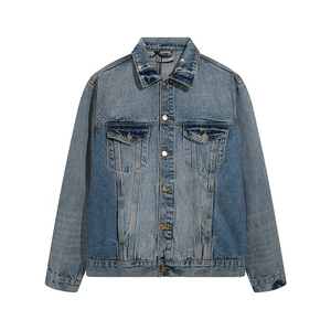 OEM <b>Custom</b> Vintage Wholesale Jean <b>Jacket</b> for Men Customized Washed Casual <b>Denim</b> Plus Size Men's <b>Jacket's</b> - Product Image 1