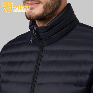 <b>Men's</b> Custom Satin Puffer Jacket Designer Winter Bubble <b>Padded</b> <b>Coat</b> Waterproof with Zipper Closure Short Length Outdoorwear - Product Image 5
