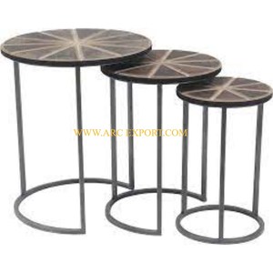 ชุดโต๊ะเฟอร์นิเจอร์โลหะสำหรับตกแต่งบ้านสไตล์อินเดีย2ขนาด - Product Image 5