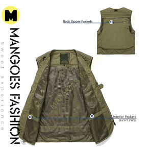 Outdoor High Visibility ANSI Class 1 Waterproof Safety Vest Workwear-Customized Logo Option High Quality MOQ 10 Pcs Polyester - Product Image 6