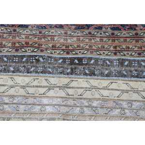 พรมวินเทจขนาด 2x8.9 ฟุต, พรมตุรกี, พรมลายดอกไม้สีน้ำตาล - Product Image 5