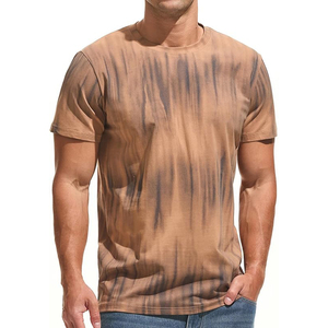 Producción directa de fábrica, algodón transpirable anticontracción, suministro de MOQ bajo, camiseta de hombre de alta calidad, costura profesional - Product Image 1