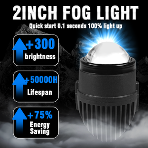 2.0 2 Inch Chiếu Sương Mù Ánh Sáng 3000K 4500K 6000K LED Ánh Sáng H11 Biled Chiếu Đèn Sương Mù Cho Xe Toyota Honda Isuzu - Product Image 3