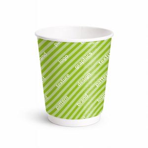 Gobelets en carton compostables à double paroi 350cc - Impression personnalisée en feuille d'or sur le fond entier - Product Image 1