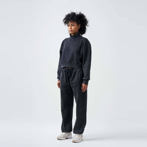 เสื้อสเวตเตอร์คอกลมผ้าเฟรนช์เทอร์รี่สำหรับสตรีชุดใส่อยู่บ้านสองชิ้นสวมใส่สบายเหมาะสำหรับชุดลำลองและพักผ่อน - Product Image 5