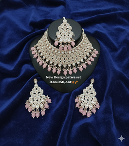 Lucentarts <b>Jewellery</b> Most Trendy Indian Wedding Zircon Studded Imitation Pearl Work Rose <b>Gold</b> Plated Ethnic Women Choker Party - Product Image 5