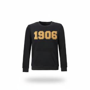 Sudadera Alpha Black Chenille para hombre, cuello redondo, bordado APA 1096, TALLA GRANDE - Product Image 1