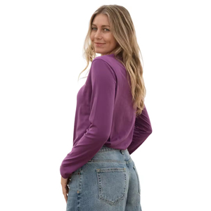 T-shirt d'hiver à manches longues et col rond pour femme, imprimé, en polyester/coton, pré-rétréci, certifié, doux, coupe classique - Product Image 6