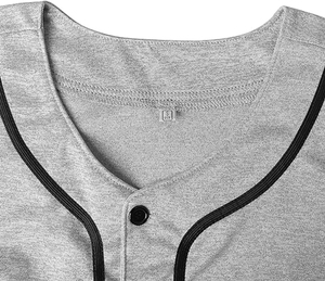 Camiseta de uniforme de béisbol y softbol de poliéster 100% personalizada, camiseta multicolor con botones en Tallas grandes - Product Image 6