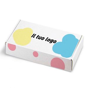 Boîte rigide recyclée personnalisée pour expédition, 9x18x4 cm, avec laminage brillant mat et gaufrage - Product Image 2