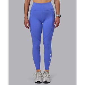 Leggings Deportivos Rep Ultra High-Rise Sin Costuras con Bolsillos - Azul Baja-Blanco XXS-XS - Product Image 2