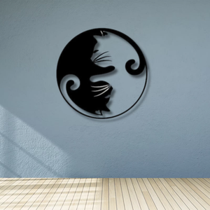 Décoration murale moderne en métal découpé au laser pour chat, charmante décoration murale pour la maison, suspension décorative pour salon et chambre à coucher - Product Image 3