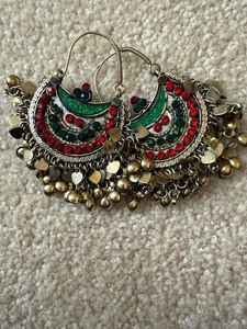 Conjunto de Joyería Tribal Afgana Kuchi, Collares, Pendientes, Matha Patti, Joyería Tribal Kuchi Vintage Afgana Gitana Hecha a Mano con Monedas Antiguas - Product Image 4