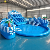 Parc aquatique gonflable profond, piscine de grande capacité pour l'extérieur, piscine de jardin pour adultes, PVC épaissi, écologique, 3 ans