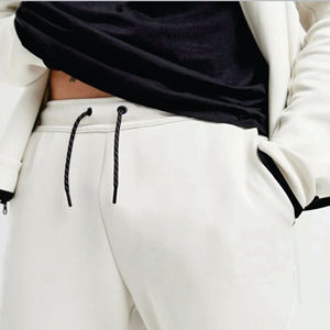 Haute qualité OEM Design 69% Coton 31% Polyester Blanc Hommes Tech Polaire Survêtements Full Zip Hoodie Joggers Pantalons De Survêtement Survêtements - Product Image 2