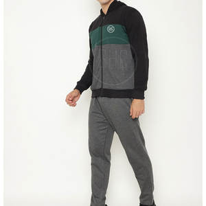 Meilleures ventes Tenue de jogging de haute qualité pour homme Impression de logo personnalisé Vêtements d'entraînement respirants pour la saison d'hiver Style solide - Product Image 4