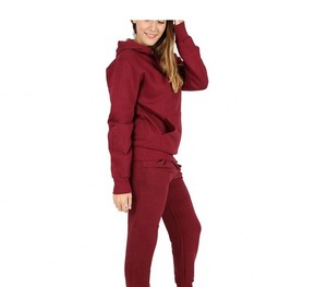 Prix de gros Survêtement d'entraînement pour femme, hiver, vintage, 2 en 1, avec cordon de serrage, en polyester/coton épais, poches latérales - Product Image 4