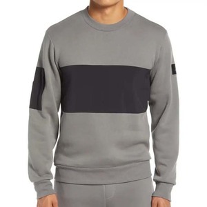 Sweat-shirts à capuche pour hommes en couleurs contrastées, vêtements pour adultes, matière personnalisée en coton polaire, vêtements décontractés d'hiver - Product Image 1