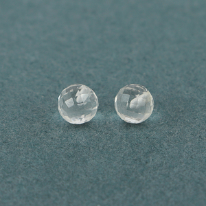 Topaze blanche naturelle de haute qualité, taille 6 mm, coupe demi-percée, forme boule, pierre précieuse en vrac, certifiée par un tiers, faite à la main pour la joaillerie - Product Image 1