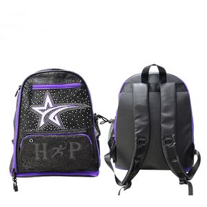 Sac de compétition de cheerleading haut de gamme, sac à dos de cheerleading scintillant avec base renforcée, grande capacité de rangement, sac de sport en maille respirante - Product Image 3
