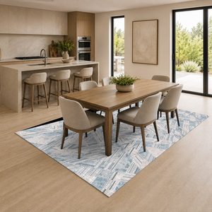 Tapis de salon LXDP-0060 gris argenté traditionnel oriental imprimé numériquement, lavable en machine, en chenille, antidérapant, vente en gros - Product Image 4