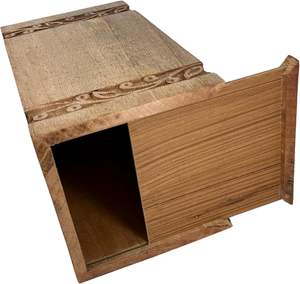 Funeral Cremation Urn Ashes/Wooden Carved Cross Urns <b>Box</b>/Burial Funeral <b>Memorial</b> Urns <b>for</b> Ashes, Holds 20 Cubic Inch/Set Of 1 - Product Image 2