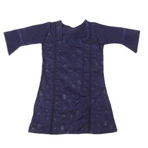 ชุดผ้าฝ้ายปักลายสำหรับเด็กผู้หญิง 2 ชิ้น - สีกรมท่า - Product Image 4