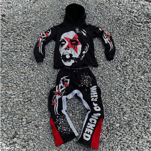 Conjunto de Dos Piezas con Capucha para Invierno, Unisex, Sudadera con Cremallera de Alta Calidad, Pantalón Liso, Ropa Ecológica con Estampado OEM - Product Image 6