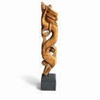 Corbeille murale en bois vintage indien, sculptée à la main, décoration architecturale, style rustique antique, intérieur de maison, assortiment, 1 conteneur - Product Image 2