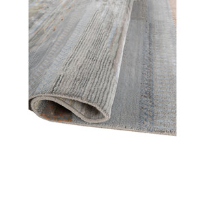 Alfombra Manchaha Azul con Patrón Abstracto, Tejida a Mano con Lana y Seda de Bambú, para Decoración de Sala de Estar o Pasillo - Les-2936 - Product Image 2