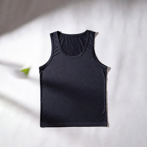 Camiseta sin Mangas para Hombre, Color Gris Oscuro, Cuello Redondo, Tejida, Color Sólido, Transpirable, Informal, para Entrenamiento, Gimnasio, Uso Diario - Product Image 3
