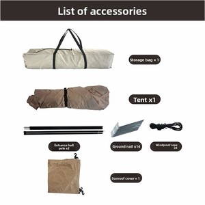 आउटडोर मेष गर्मी टेंट 5-8 लोग पूरी तरह से स्वचालित त्वरित-खोलने वाले बड़े अंतरिक्ष हेक्सागोनल सूरज-सबूत वर्षा-प्रमाण शिविर तम्बू - Product Image 2