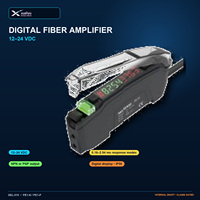 Amplificateur de capteur à fibre optique numérique 12-24V CC NPN/PNP à réponse rapide, montage sur rail DIN, temps de réponse de 0,16 à 2,94 ms pour étiquettes de petite taille