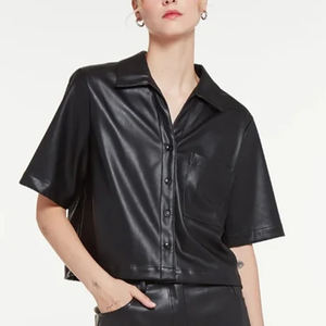 Chemises en cuir pour femmes de style décontracté de haute qualité, grande capacité, vente directe d'usine, chemises en cuir pour femmes - Product Image 4