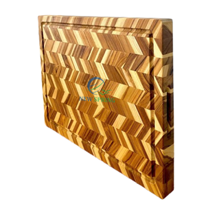 Tabla de Cortar de Madera de Teca Premium - Diseño en Espiga, Hecha en Vietnam - Product Image 6
