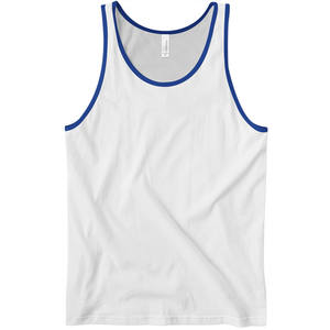 100% peigné Ringspun coton Fine Jersey jeunesse Fitness T-Shirt hommes gilet couleur unie sans manches col rond gilet hauts - Product Image 6