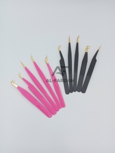 แหนบต่อขนตาปลายแหลม 45 65 90 องศา ทำจากสแตนเลสอย่างดี สีดำ ชมพู ปลายสีทอง รับทำโลโก้ อุปกรณ์ต่อขนตา - Product Image 6