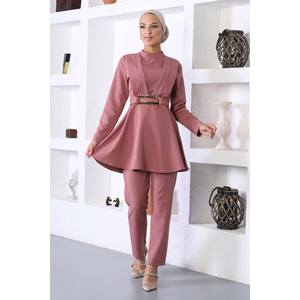 ชุดเซ็ตสองชิ้นลำลองสำหรับผู้หญิง กระโปรงระบายยาวปานกลาง คอเหลี่ยม ชุดเซ็ตขาสั้นเหนือเข่าสำหรับสุภาพสตรี - Product Image 1