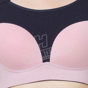 Vente en gros de soutien-gorge de sport sexy pour femmes top vente de soutien-gorge de course respirant pour la gym avec logo personnalisé soutien-gorge de fitness rembourré en coton grande taille solide - Product Image 5