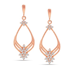 Pendientes colgantes largos de princesa de Plata de Ley 925 con diamantes de moissanita naturales cultivados en laboratorio, joyería para mujer de la India - Product Image 4